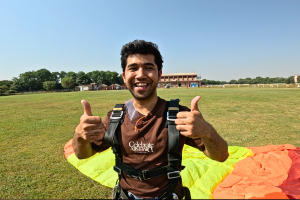 skydiving aircraft at Narnaul airstrip